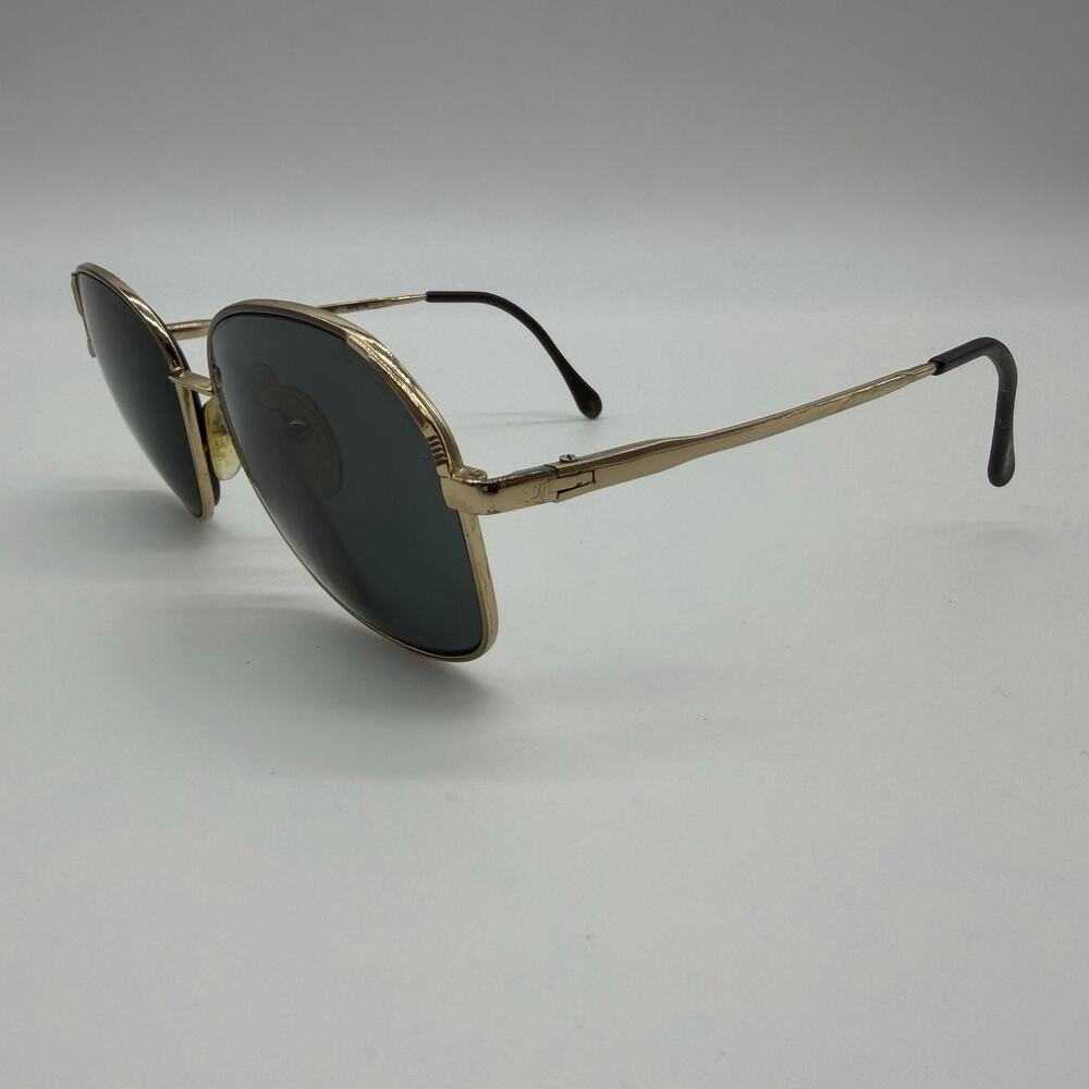 Vintage BerDel Sferoflex Areta Sunglasses 56-16-135 Gold Italy Frames Only